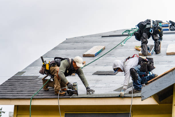 Professional Emergency Roof Repair technician working in Califon, NJ